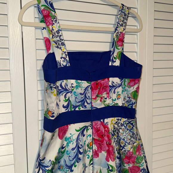 NWT Boston Proper Womens Dress 6 - Capri Tile Print - Colorful Resort Vacation - Picture 9 of 9